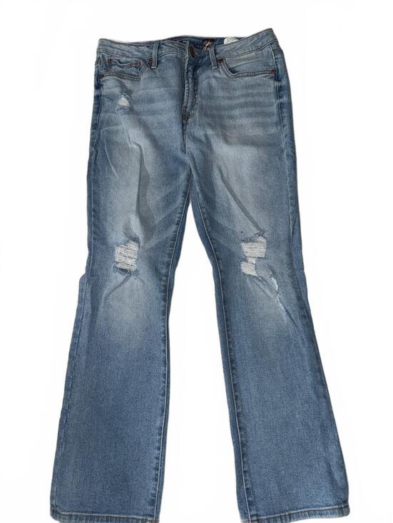 Seven7 Denim - Seven 7 Women's Size 4 Light Wash Distressed Bootcut Jeans